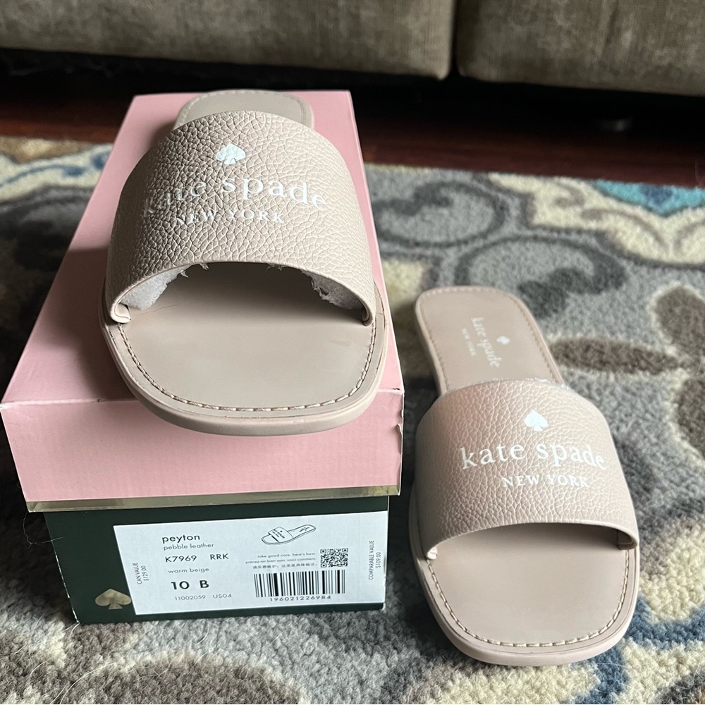 Kate Spade Peyton pebble leather sandal size 10